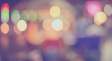 Soyut bulanık Street Colurful Bokeh arka plan kullanımı için gece vakti. (Klasik ton))
