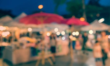 Arka plan kullanımı için Bokeh ile Gece Festivali 'nin bulanık görüntüsü. (Klasik ton))