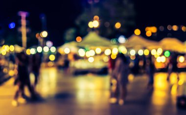 Arka plan kullanımı için Bokeh ile sokak festivalinin klasik ton bulanık görüntüsü .