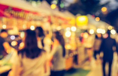 Arka plan kullanımı için Bokeh ile Gece Festivali 'nin bulanık görüntüsü. (Klasik ton))