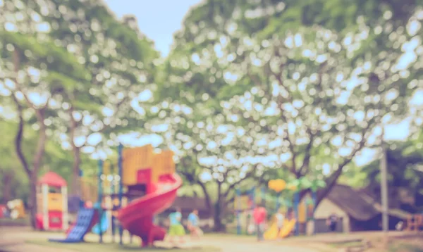 Image Floue Abstraite Aire Jeux Extérieure Dans Jardin Avec Bokeh — Photo