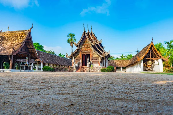 Wat Ton Kain Templo Antigo Feito Madeira Conhecido Como Marco — Fotografia de Stock