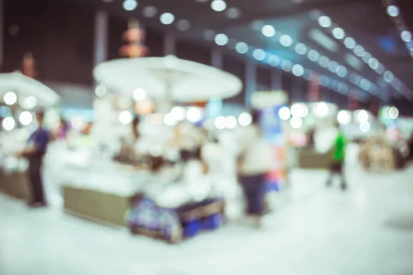 Blurred Image Shopping Mall Main Hall Trade Show People Trade — Stock Photo, Image