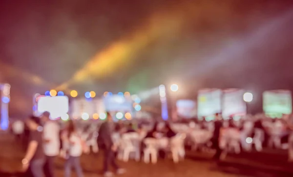 Abstract Blurred Outdoor Party Night Time Bokeh Background Usage Vintage — Stock Photo, Image