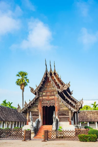 Wat Ton Kain Gamla Templet Gjort Trä Känt Som Landmärke — Stockfoto