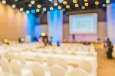 Arkaplan kullanımı için oditoryum odasının bulanık tonu.