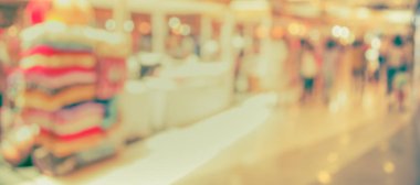 Alış veriş merkezinin ve insanların arka plan kullanımı için bulanık tonu .