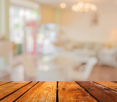 Arka plan kullanımı için oturma odasının bulanık görüntüsü .