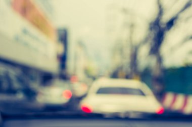 Arka plan kullanımı için Bokeh ile birlikte arabaların içerideki görüntüsünün klasik ton bulanıklığı .