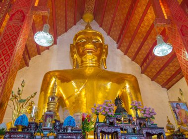 Phayao Bölgesi, Tayland 'daki eski tapınak (Wat Si Khom Kham)