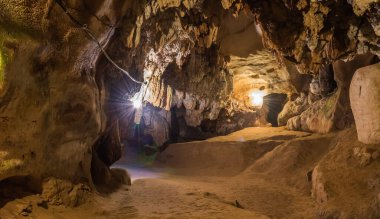 Chiang dao bölgesindeki mağara duvarının dokusu, Chiang Mai Eyaleti, Tayland.