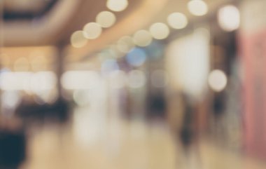 Alışveriş merkezinin bulanık görüntüsü ve arka plan kullanımı için insanlar.