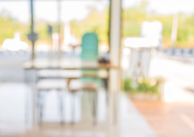 Arkaplan kullanımı için Bokeh ile yemek merkezinin bulanık görüntüsü.