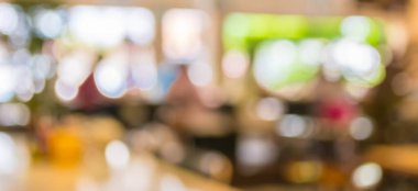 Bokeh imajı olan bir kafenin arka planı bulanık .