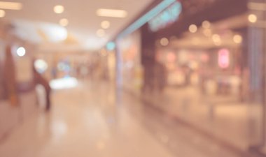 Alış veriş merkezinin ve insanların arka plan kullanımı için bulanık tonu .