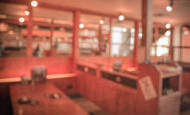 Bokeh ile Japon restoranının bulanık arkaplan görüntüsü .