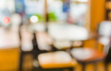 Bokeh imajı olan bir kafenin arka planı bulanık .