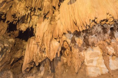 Chiang dao bölgesindeki mağara duvarının dokusu, Chiang Mai Eyaleti, Tayland.