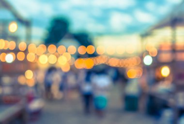 Arka plan kullanımı için Bokeh ile sokak festivalinin klasik ton bulanık görüntüsü .