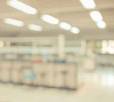 Eczane arkaplan kullanımı için eski laboratuvarın bulanık görüntüsü .