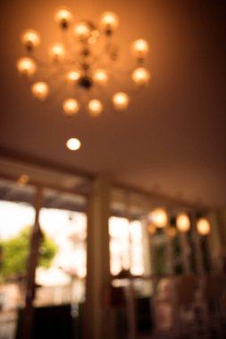 Arka plan kullanımı için oturma odasının klasik ton bulanık görüntüsü .