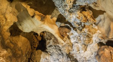 Chiang dao bölgesindeki mağara duvarının dokusu, Chiang Mai Eyaleti, Tayland.