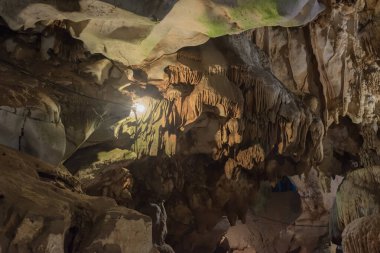 Chiang dao bölgesindeki mağara duvarının dokusu, Chiang Mai Eyaleti, Tayland.