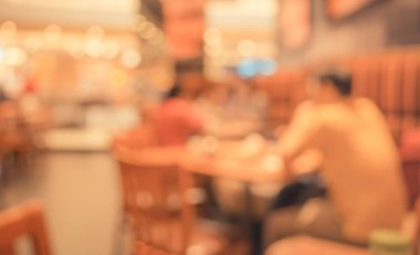 Bokeh ile restoranın bulanık arkaplan görüntüsü. (Klasik ton))