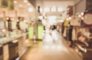 Alışveriş merkezinin bulanık görüntüsü ve arka plan kullanımı için insanlar. (Klasik ton))