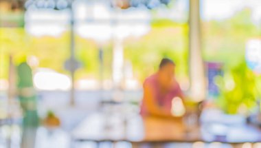 Bokeh ile birlikte arka plan kullanımı için kafenin bulanık görüntüsü .