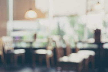 Görüntü bulanık Retro kahve dükkanı veya restoranın fro fon kullanımı.