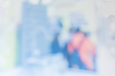 Bilim ve eczacılık için modern laboratuvarın bulanık görüntüsü iş geçmişi kullanımı .