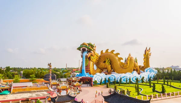 image of Huge dragon statue for background usage ,Suphanburi,Thailand