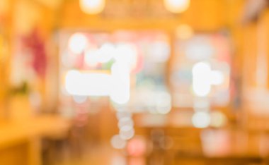 Arkaplan kullanımı için bokeh ile boş kafenin bulanık görüntüsü .