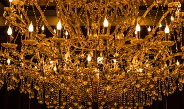 Arkaplan kullanımı için avize dokusunun yakın plan görüntüsü.