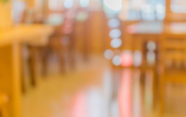 Arkaplan kullanımı için bokeh ile boş kafenin bulanık görüntüsü .