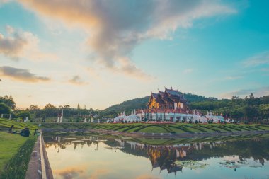 CHIANG MAI, THAILAND - DEC 31: 2017 unrecognized people at Ho kham luang (Royal Pavilion) in The Royal Flora Ratchaphruek was an international flora exhibition December 31,2017 in Chiangmai, Thailand.