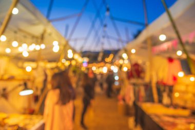 Abstract Blurred image of Night Festival .