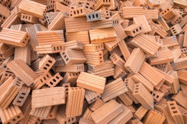 kırmızı tuğla duvar doku görüntü .