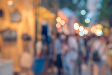 Görüntü için arka plan kullanım sokak festivali yürüyüş gıda durak bulanıklık. (vintage sesi)