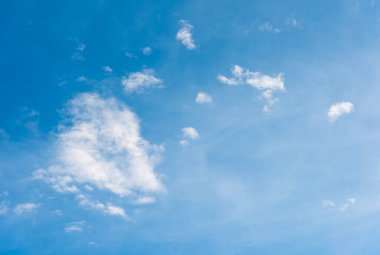 Arka plan kullanımı için mavi gökyüzü ve beyaz bulutun gündüz görüntüsü. (yatay)).