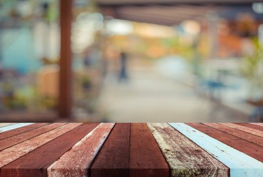 Arka plan kullanımı için Bokeh ile birlikte restoranın klasik ton bulanık görüntüsü.