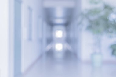Arka plan kullanımı için hastanede bulanık, boş, uzun koridorun klasik ton görüntüsü .