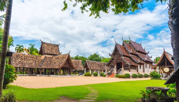 Wat Ton Kain Templo Antigo Feito Madeira Chiang Mai Tailândia — Fotografia de Stock