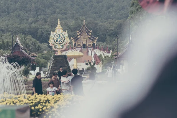 Chiang Mai Thailand Oct 2016 Černá Bílá Látka Kham Luang — Stock fotografie