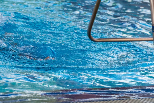 Image Asian Boy Swimming Pool — Stock Photo, Image