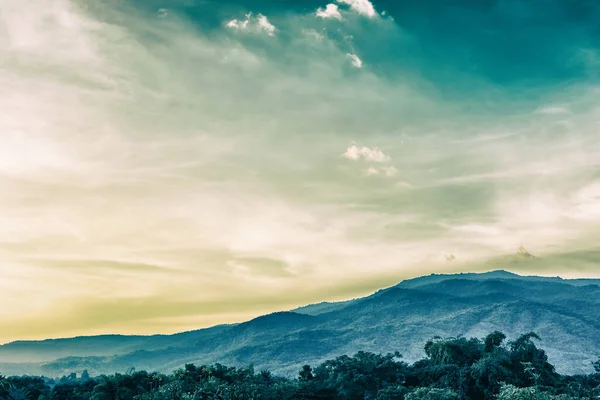 Image Blue Sky Mountain Background Doi Suthep Chiang Mai Thailand — Stock Photo, Image