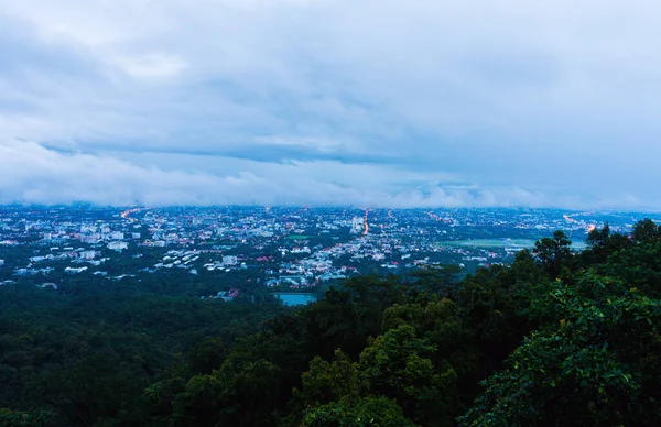 Lange Blootstelling Panorama Shot Beeld Van Chiang Mai Provincie Thailand — Stockfoto