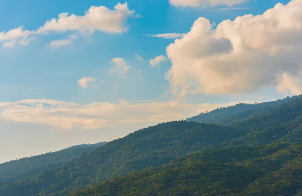 Image Tropical Green Mountain Forest Cloudy Sky Day Time — Stock Photo, Image