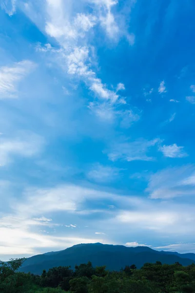 Image Blue Sky Mountain Background Doi Suthep Chiang Mai Thailand — Stock Photo, Image